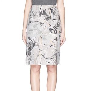 Theory geode print pencil skirt